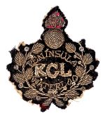 An officer’s embroidered badge for coatee skirt of the King’s German Legion, set with sequins,