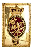 A rare and most desirable officer’s shoulder belt plate of the 2nd or Royal North British