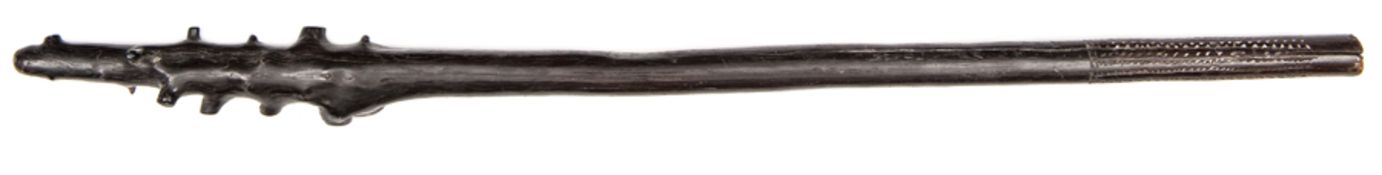 A good old Fijian hard dark rootwood fighting club Maloma, 44” overall, the head formed from the cut