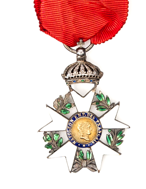 France: Legion of Honour, knight’s badge, with crown suspender, in silver and enamel, central