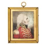 A well executed contemporary miniature portrait of General Sir John Malcolm 1769-1833, Indian