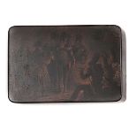 A French rectangular hinged snuff box, 3½” x 2½” portraying Napoleon with his troops by a fire,