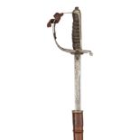 A Geo V officer’s dress sword of the Grenadier Guards, slender fullered blade 32½”, by E Smith,