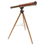 A good Boer War period 2 draw brass Field Artillery spotting telescope, 49” extended, marked “IV/