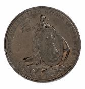 Davison’s Nile medal 1798, in bronze, as awarded to ratings, the reverse field engraved “Thos