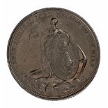 Davison’s Nile medal 1798, in bronze, as awarded to ratings, the reverse field engraved “Thos