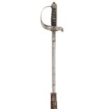 A Geo V WWII officer’s dress sword of the Grenadier Guards, slender fullered blade, 32½”, by