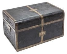 The Duke of Richmond’s small travelling trunk, 18” x 12”x 10½” of wood covered with leather and