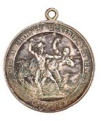 London Highland Society/ Sir Ralph Abercromby silver medallion 1801 by G.F. Pidgeon. Obverse: head