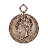 George IV Coronation silver medallion. Obverse: Laureate head left with legend Georgius IIII D.G.