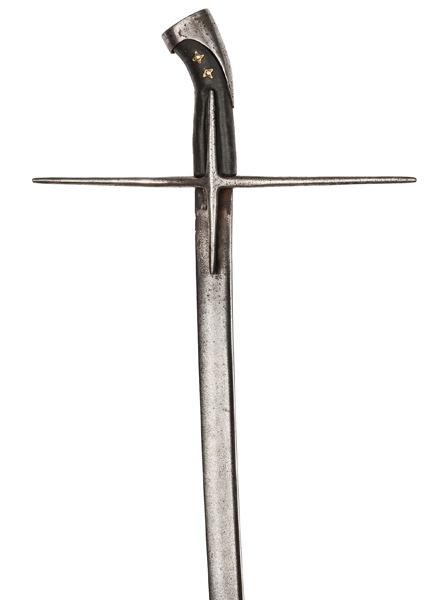 An 18th century Eastern European sabre, possibly Hungarian, curved blade 31½” double edged at point,