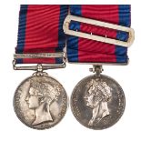 Pair: M.G.S. 1793-1814, 1 clasp Salamanca; Waterloo 1815 (Lieut. Henry Quill, 32nd Regiment Foot),