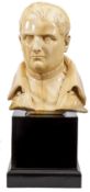 A large glazed plaster head of Napoleon, with collar, height 17½”. Good Condition Plate 6
