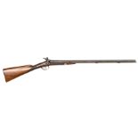 A DB 14 bore provincial quality percussion sporting gun, 46½” overall, barrels 30”, engraved on