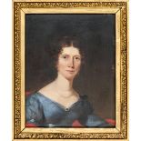 A framed oil on panel portrait of Catherine Dorothea Sarah (Kitty) Packenham later Duchess of