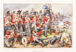 A good original Harry Payne watercolour, 13½” x 9”, showing the Middlesex Regiment at the Battle