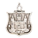 Loyal Guildford Volunteers, “chunky” silver medal being a shield shaped piece displaying the Arms of