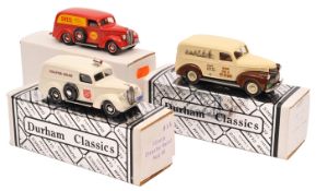 3 Durham Classics white metal models. 1941 Chevrolet Panel Delivery van (DC12A) in ‘CCM Joycycles’