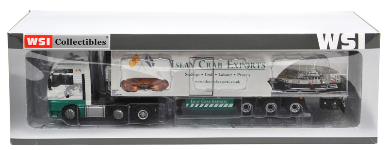WSI Collectibles MAN articulated refrigerated truck. An example in ‘Islay Crab Exports’ white and