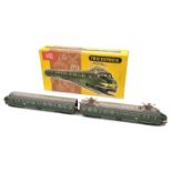 TRIX HO gauge Dutch Express (2284). Comprising a two car unit, power car with twin pantographs and a