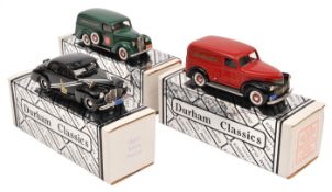 3 Durham Classics white metal models.  1941 Chevrolet Panel Delivery van (DC12B) ‘Labatt’s’ in red
