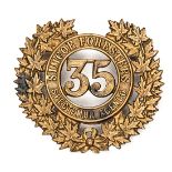 A pre 1914 Canadian Militia glengarry badge of the 35th (Simcoe Foresters) Regt. GC Plate 4
