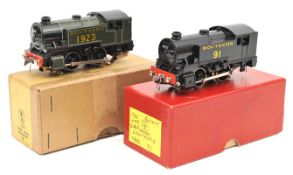 2 TRIX OO gauge 0-4-0 tank locomotives.  RN 1923 in Southern olive green livery. Plus a similar