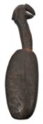 A New Guinea Trobriand Islands hardwood tapa beater, 11¾” overall, the handle in the form of a