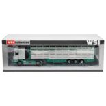 WSI Collectibles Scania articulated livestock transporter. In Irish FAHY white and green livery,