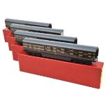 4 rare TRIX OO gauge bogie coaches, produced only in 1939. All part of the formation of ‘The