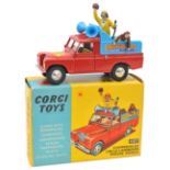 Corgi Toys Chipperfields Circus Land Rover Parade Vehicle (487). In red and mid blue livery,