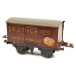 Hornby Series O gauge Private Owner Van – Palethorpes Royal Cambridge. In brown livery, with black