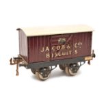 Hornby Series O gauge Private Owner Van – Jacob’s & Co’s Biscuits. In maroon livery with black