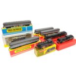 A quantity of Continental TRIX HO model railway. Including 4 locomotives - DB class 01 4-6-2