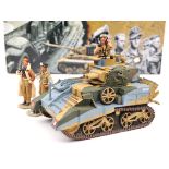 King & Country Fighting Vehicles 8th Army Desert Vickers Mk V1 Light Tank and 3 Crew (EA 16). In