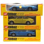 3 Corgi Whizzwheels. ISO Grifo 7 Litre (301). In metallic blue with pale blue interior. Morris