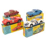 4 Corgi Toys. Ferrari “Berlinetta” 250 Le Mans (314) in red with light blue ‘glass’, RN4. NSU