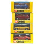 4 Corgi Toys/Whizzwheels. 2x Renault 16 (260). An example in metallic maroon with yellow interior.