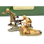 King & Country German Afrika Korps “MG42 Set” (AK 13) Comprising a two man MG42 team, one firing the