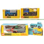 4 Corgi Toys. Unimog 406 with Snow Plough (1150). In green and orange livery, with dark green