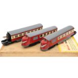 TRIX HO gauge Meteor Diesel Express (377). Comprising a German style 3-car articulated set, a