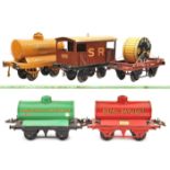 10 Hornby Series O gauge wagons. 7 tank wagons – 2x Shell Lubricating Oil, National Benzole Mixture,