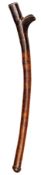 A Fijian brown wood fighting club,  beaked head of tradition form, stout haft with shallow knopped
