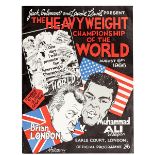 2 similar 1960s programmes: Eliminating Heavyweight Contest, Cassius Clay and Henry Cooper, etc,