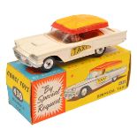 Corgi Toys Ford Thunderbird Bermuda TAXI (430). In white with yellow interior, red fringed yellow