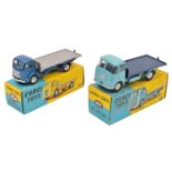2 Corgi Toys. Commer (5 ton) Platform Lorry (454). Cab and chassis in metallic blue with metallic