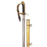 A good late Victorian 1845 pattern infantry field officer’s sword of the Chatsworth Rifles, almost