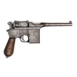 A de-activated 7.63mm Mauser Model 712 fully automatic machine pistol (Schnell-Feuer-Pistole),number