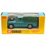 Corgi Toys Land Rover (109" W.B. (438). An example in metallic green with yellow interior and dark
