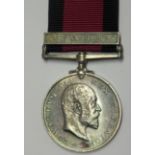 Natal Rebellion medal, with clasp 1906 (Tpr. P.B. Rutherford Natal Carbineers) VF